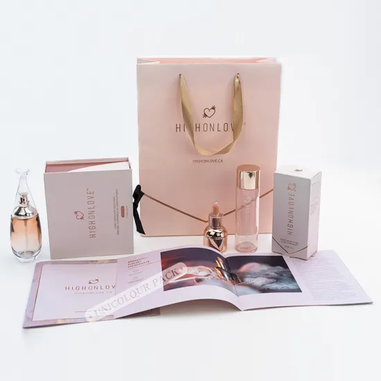 Printed Pink Cosmetic Box and Bag Gift Set