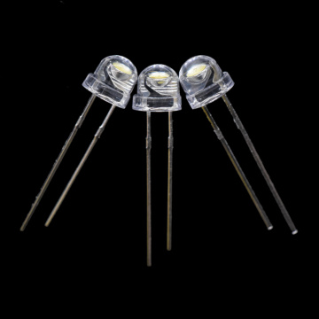 5-6LM 5mm Straw Hat(Helmet) White LED 3000-3500K