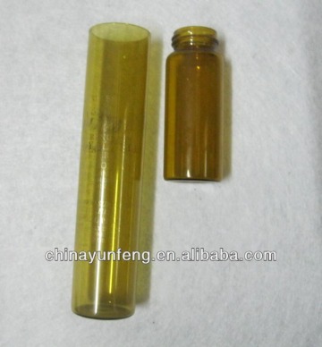 Amber glass tube bottle