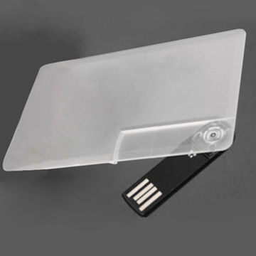 Transparent Card USB Flash Drive with Both Sides Full-color Printing, Suitable for Promotional Gifts