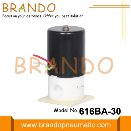 1/8'' PTFE Diaphragm Isolation Solenoid Valve 12VDC 24VDC