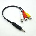 RCA hingga kabel penumpuan 3.5mm