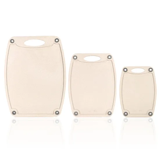 Set of 3 Multi-Purpose Chopping Boards: Wear-Resistant Plastic Cutting Boards with Handles