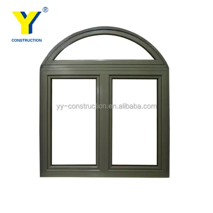 Wood Arched Windows and Shutters with Corner Window Design - Made in China Doors and Windows