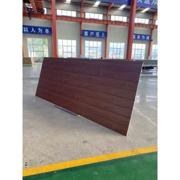 Wood Grain Carved Metal Panels Red Chicken Wing Wood Grain PU Sandwich Panels for Walls Manufactory