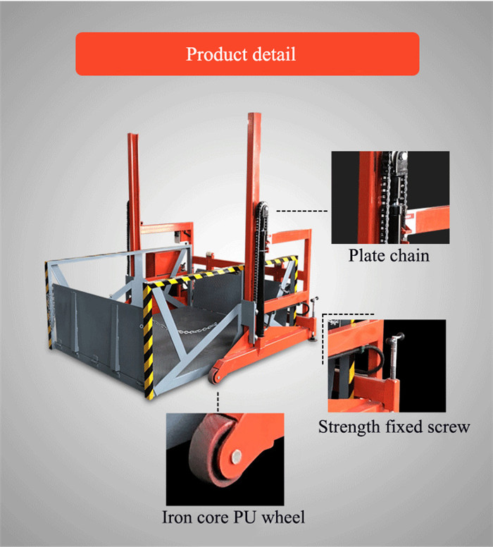 Loading platform for plallet stacker