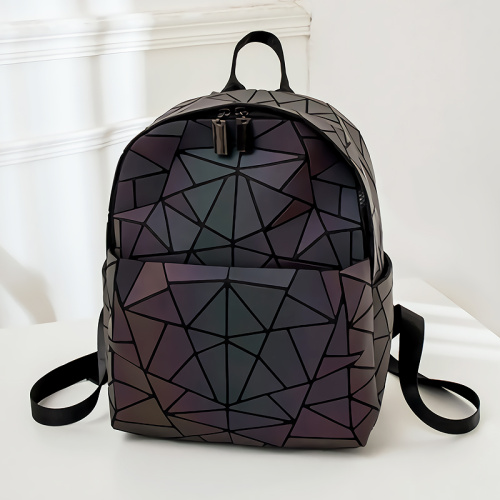 School Backpacks Geometric laser cut luminous women bag big capacity travel school bag for teenage girls Supplier