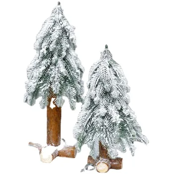 Wholesale Flocking PE White Mini Christmas Trees: Ideal Ornaments for Hotels, Malls, and Parties