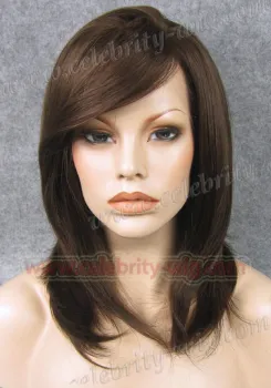 Chic Short Brown Jennifer Aniston Syntheic Lace Front Wig