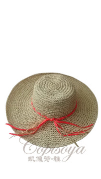 2014 fashional crochet sun hat with braid decoration