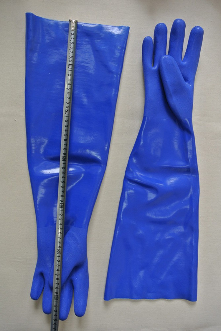 Bule Long PVC Shoulder Glove