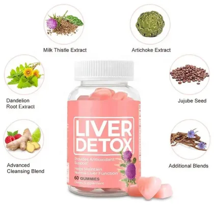 Vegan Liver Detox Gummies with Organic Milk Thistle Extract