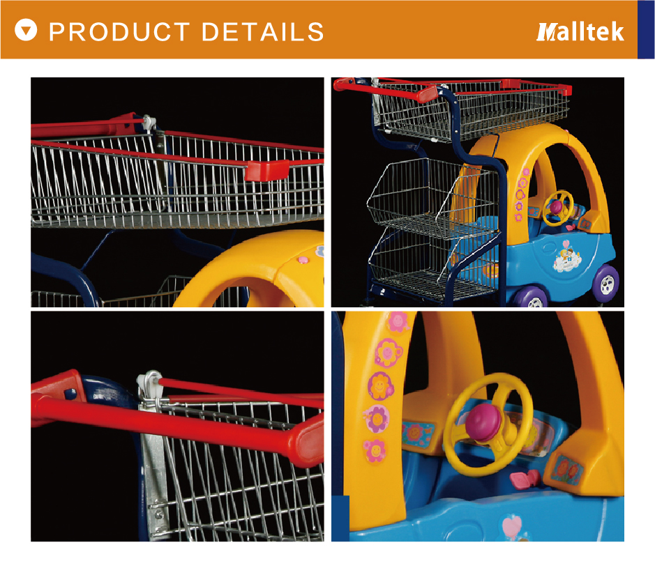 Supermarket Interesting Kiddie Hand Push Shopping Trolley