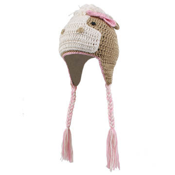 2014 100% acrylic handmade knitted winter children hat