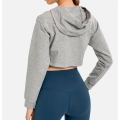 Sweater Pullover Yoga Crop Top untuk wanita