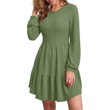 Women's Waffle Shift Tunic Dress