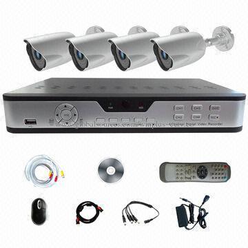 4-ch Real-time 720p HD-SDI DVR Complete Kit with 4x 720p SDI Camera, 1 SATA HDD and up to 4TB