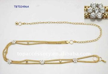fashion metal gold chain belts