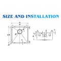 Langlebige handgefertigte Edelstahlspüle für Küche (440 mm)