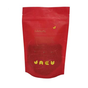 Sac à café en papier de riz rouge avec valve