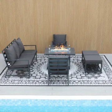 Patio Furniture Sets with Fire Pit: Aluminium Sofa Set for Garden