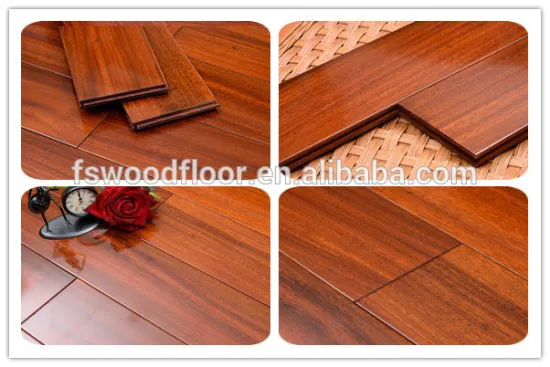 Exotic African Okan (Iroko) solid wood flooring