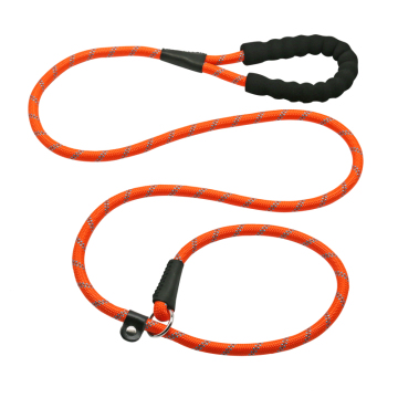 Nylon Braided Pet Dog Lead with Soft Handle and Reflective Feature for Choke Training