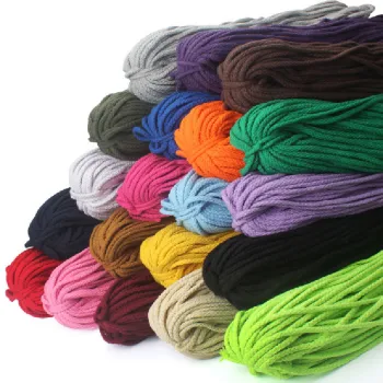 Cotton Rope 5mm 7mm 8 Strands DIY Macrame Cord for Tapestry and Braiding