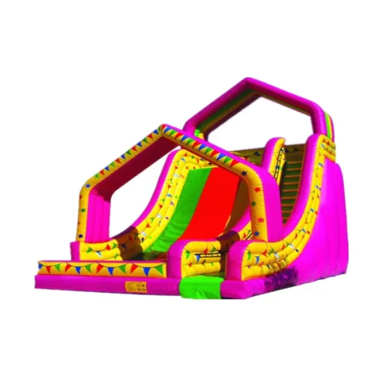 Colorful Double Lane Inflatable Slide for Adult at Commercial Bounce House Giant Playground