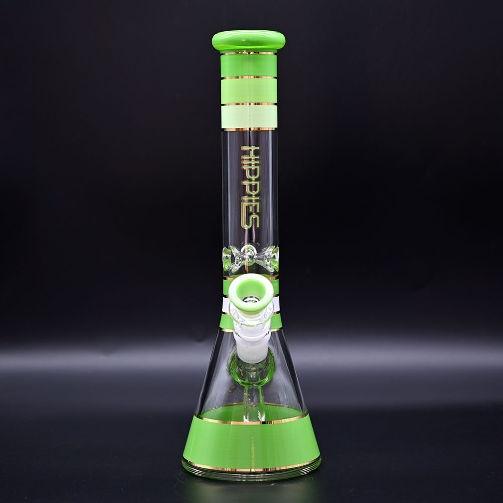 Grex-narguilé en verre transparent vert