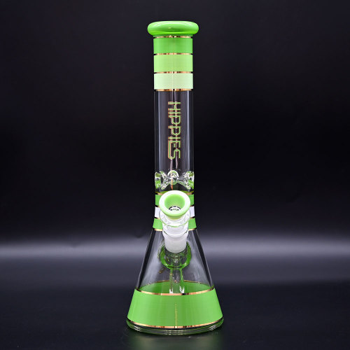 Green transparent glass hookah