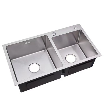 Wholesale Handmade Stainless Steel Kitchen Sink - Nano Double Blow Splash Proof Mounted Topmount