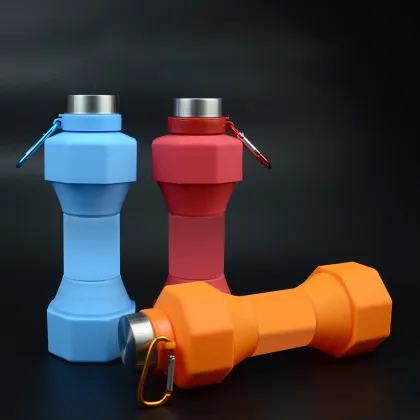 Multifunctional Collapsible Silicone Water Bottle Outdoor Sports Gym Food Grade Silicone Collapsible Water Bottle
