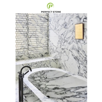 Marmo naturale bianco araboscato italiano - qualità premium per ripiani, pareti e pavimenti