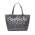 Diseño único Elevación de agua Cube Diamond Lattice PU Bolsa de asas geométrica para mujeres