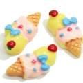 Lovely Resin Miniature Ice cream Cone Cabochons Flat Back Τεχνητό φαγητό Cabochon Επιδόρπιο Sweetie Decor DIY Craft