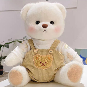 Anak patung beruang teddy putih mewah