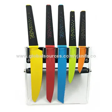 New Design Stainless Steel Kitchen Knife Set, Made of 3CR13 blade + TPR Handle Materials