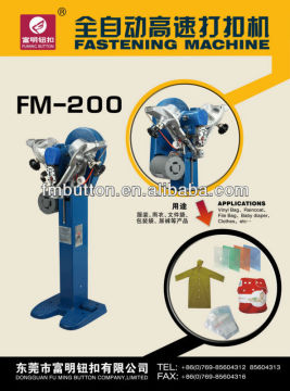 Quality automatic snap button attaching machine