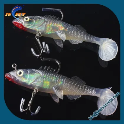 Lead Head fish With Hook Soft Lure for Sea Fishing