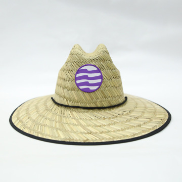 Lifeguard Beach Straw Hat Wholesale: Printed Sunshade Sambrero for Summer