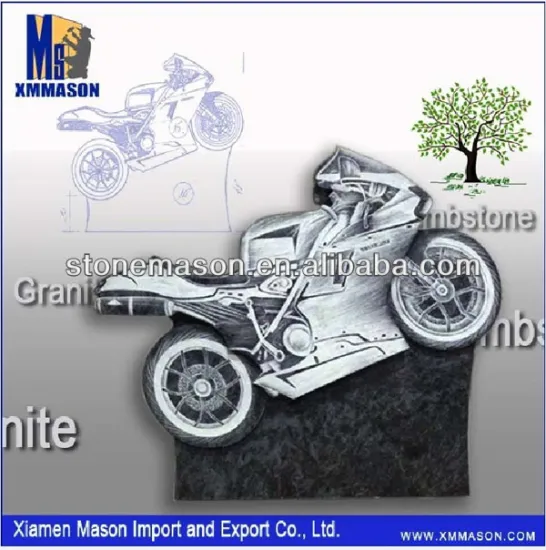 Brand-new granite tombstone design funeral car