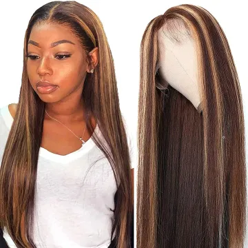100% virgin brazilian 150 180 density HD lace front wigs highlight long deep wave human hair wigs for black women