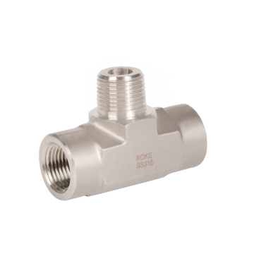 High Pressure Stainless Steel 316 Male Thread Branch Tee - Male to Female Pipe Fittings
