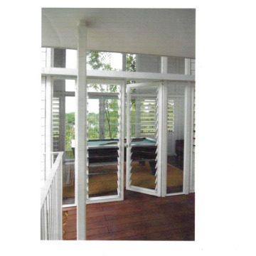 Customizable Aluminium Shutter Doors with Tempered Glass for Exteriors