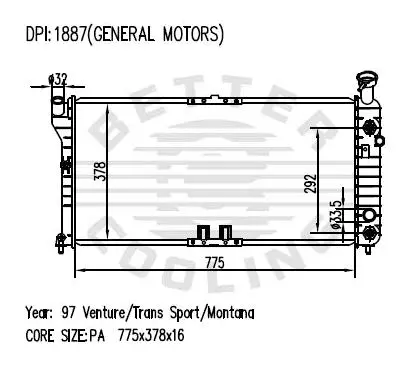 Auto Radiator For GENERAL MOTOR Venture Radiator