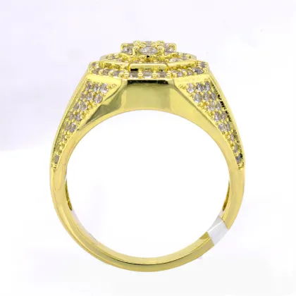 925 silver Micro Pave Rhodium Plated Men Ring
