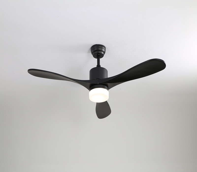 Ventilateur de plafond noir à la mode moderne