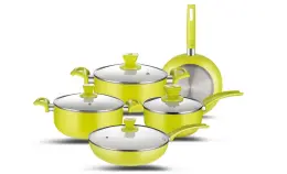 9pcs Ceramic Coating Aluminum Cookware Set
