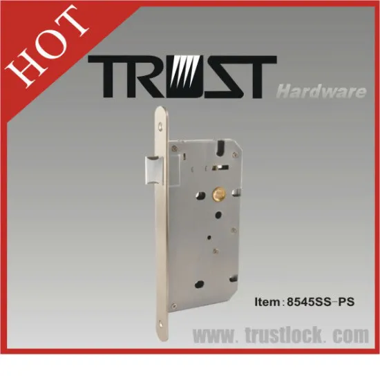 TRUST 8545SS: Stainless Steel High Security Mortise passage lock body